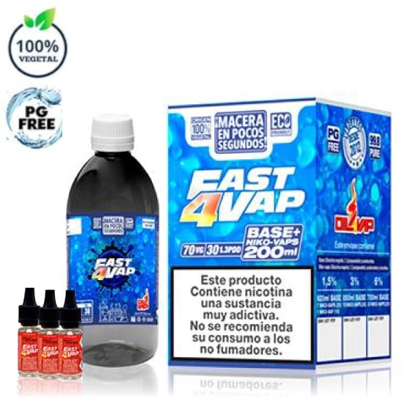 Oil4Vap Fast4Vap Pack Base + Nicovaps (200ml)