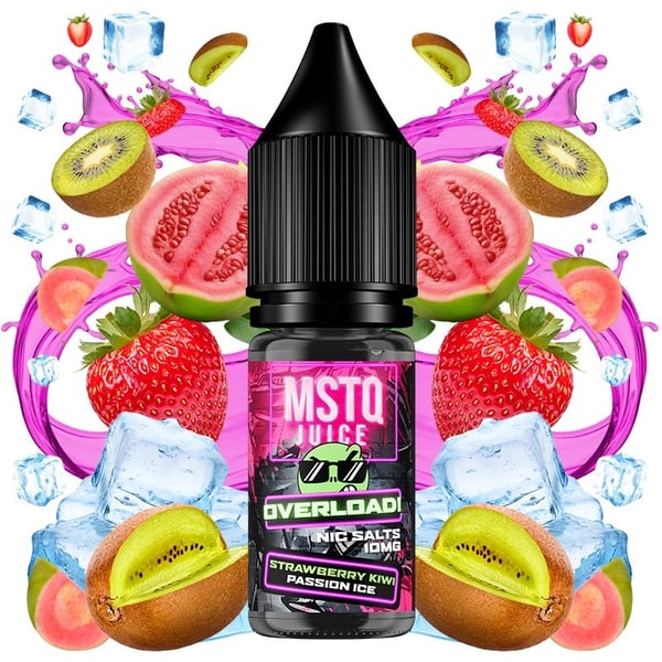 Sales Strawberry Kiwi Passion Ice - MSTQ Juice Overload Nic Salts 10ml
