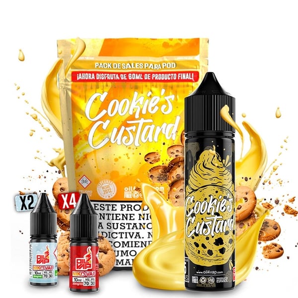 Pack Cookie\'s Custard + NikoVaps - Oil4Vap Sales - 60ml