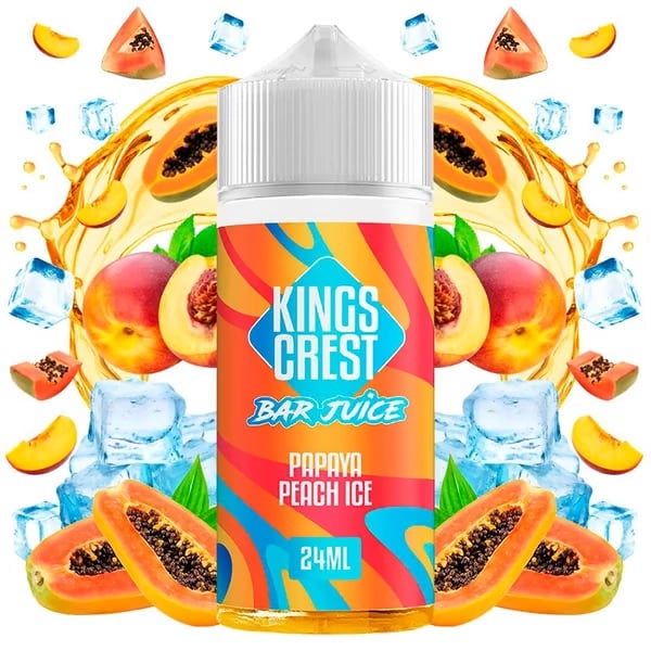Aroma Papaya Peach Ice - King Crest Bar Juice - 24ml (Longfill)