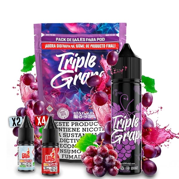 Pack Triple Grape + NikoVaps - Oil4Vap Sales - 60ml