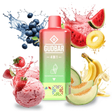 Gudbar 4 in 1 - Strawberry Ice Cream, Melon Banana, Pineapple, Blueberry Ice