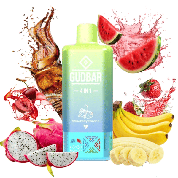 Gudbar 4 in 1 - Cherry Cola, Strawberry Banana, Dragon Fruit, Watermelon