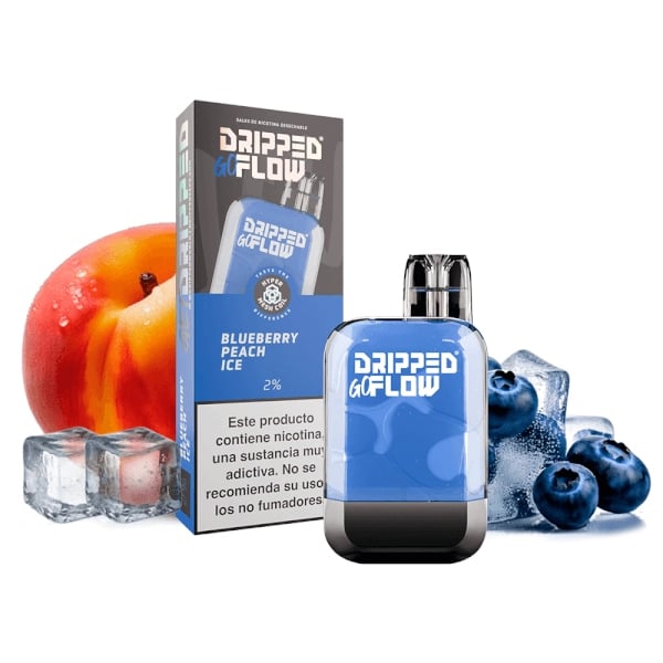 Vaper desechable Blueberry Peach Ice - Dripped GoFlow