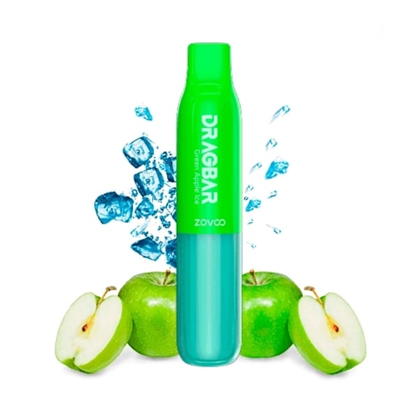 Voopoo Zovoo Dragbar 600 S Green Apple Ice - Pod desechable