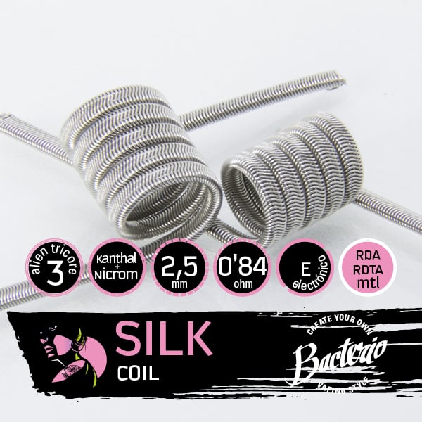 Bacterio Coils - Silk Coil MTL Ka1/Ni80 (Resistencias Artesanales)