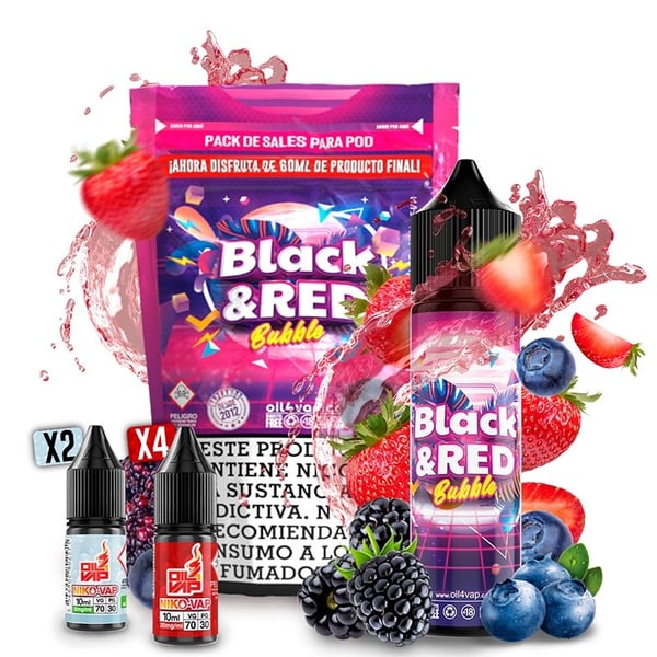 Pack Black & Red + NikoVaps - Oil4Vap Sales - 60ml