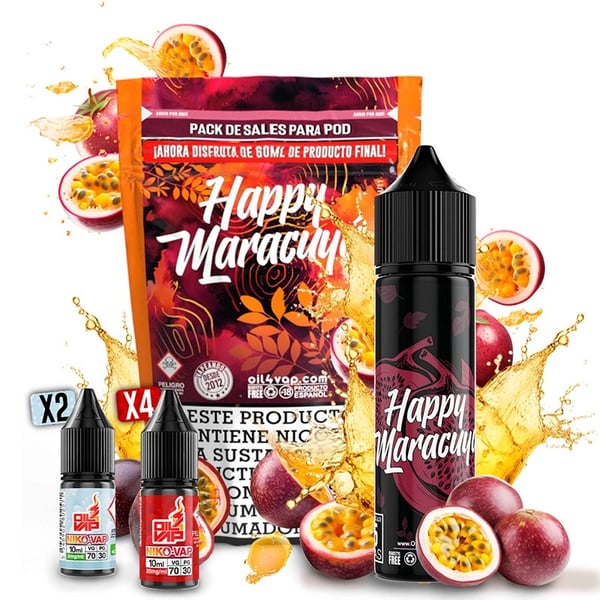Pack Happy Maracuya + NikoVaps - Oil4Vap Sales - 60ml