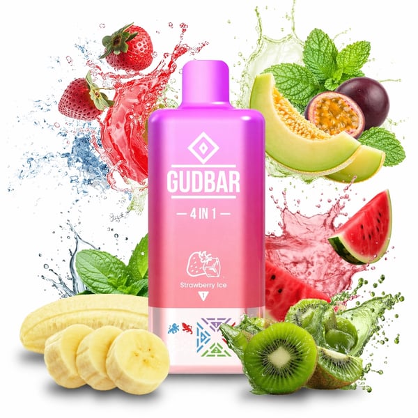 Gudbar 4 in 1 - Strawberry, Love 66, Watermelon Kiwi, Banana