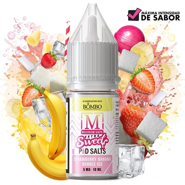 Sales Strawberry Banana Bubble Ice 10ml - Magnum Vape Extra Sweet Pod Salts 10ml
