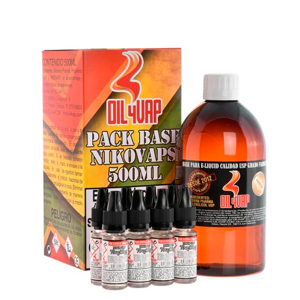 Oil4Vap Pack Base + Nicovaps (500ml)
