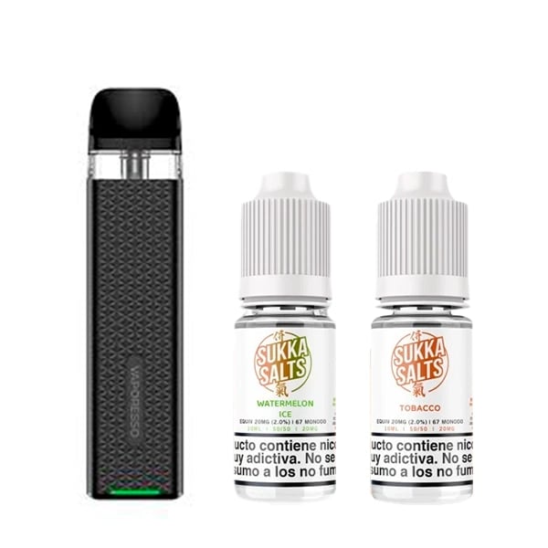 Pack Dejar de Fumar - Xros 3 Mini + Sukka Tobacco + Sukka Watermelon