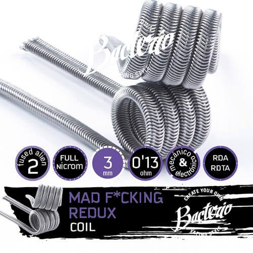Mad f*cking Redux Full Ni80 Bacterio coils - (Pack 2 Dragonbatt)