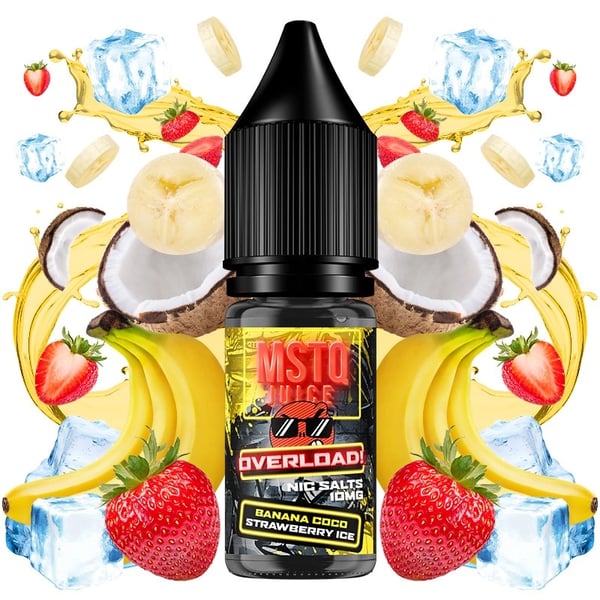 Sales Banana Coco Strawberry Ice - MSTQ Juice Overload Nic Salts 10ml