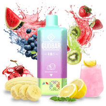 Gudbar 4 in 1 - Strawberry, Watermelon, Cherry Banana, Pink Lemonade