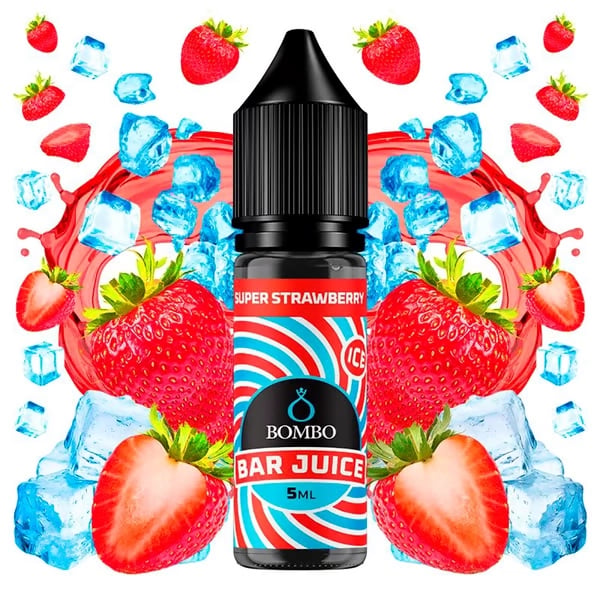 Aroma Super Strawberry Ice - Bar Juice by Bombo (Longfill para Sales)