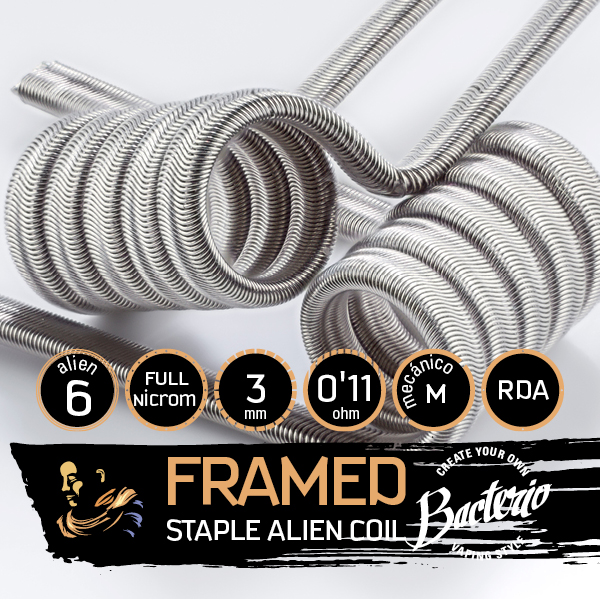 Bacterio Coils - Framed Staple Alien Full Ni80 (Resistencias Artesanales)