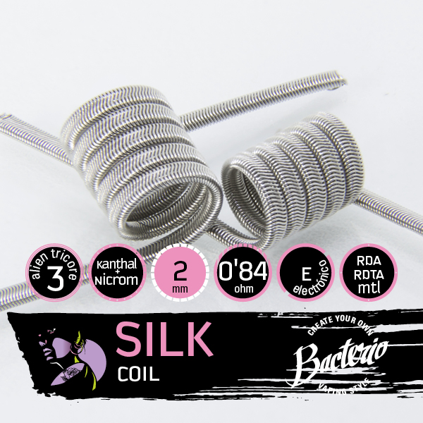 Bacterio Coils - Silk Coil MTL Ka1/Ni80 (Resistencias Artesanales)