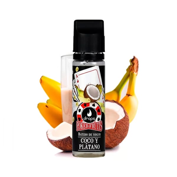Aroma Batido de Coco y Plátano - Drops Poker Fruits (Longfill)