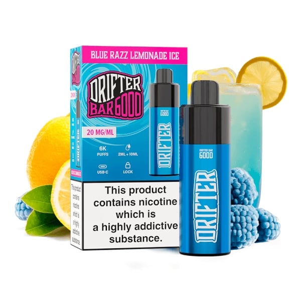 Vaper desechable Blue Razz Lemonade Ice - Drifter Bar 6000