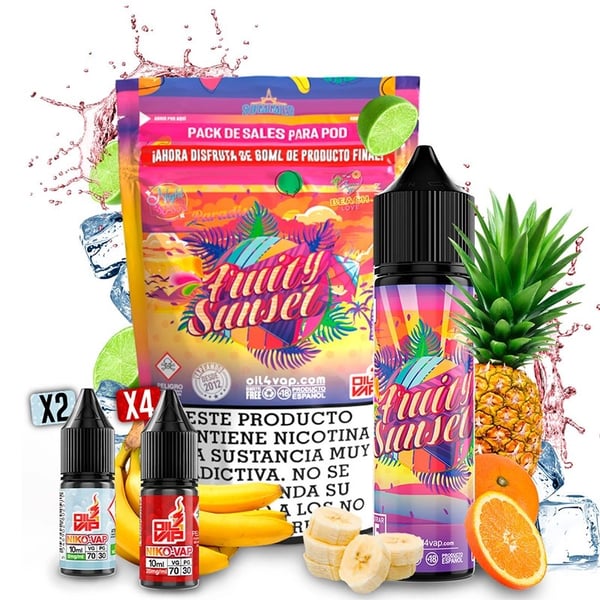 Pack Fruity Sunset + NikoVaps - Oil4Vap Sales - 60ml