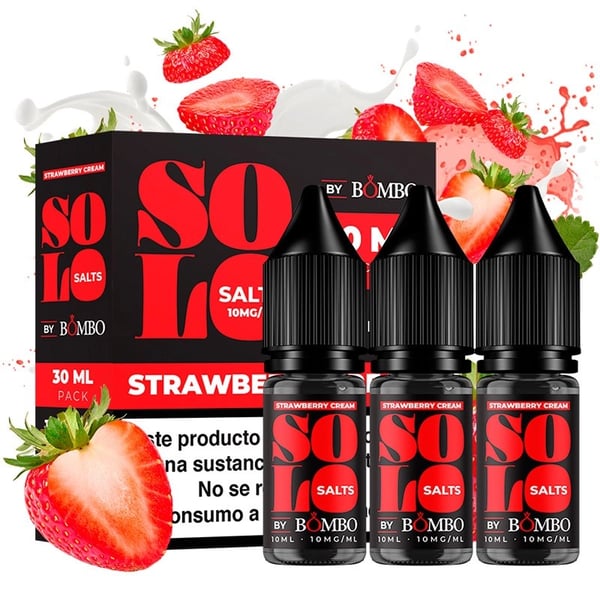 Bombo Solo Nic Salts - Strawberry (Pack 3)
