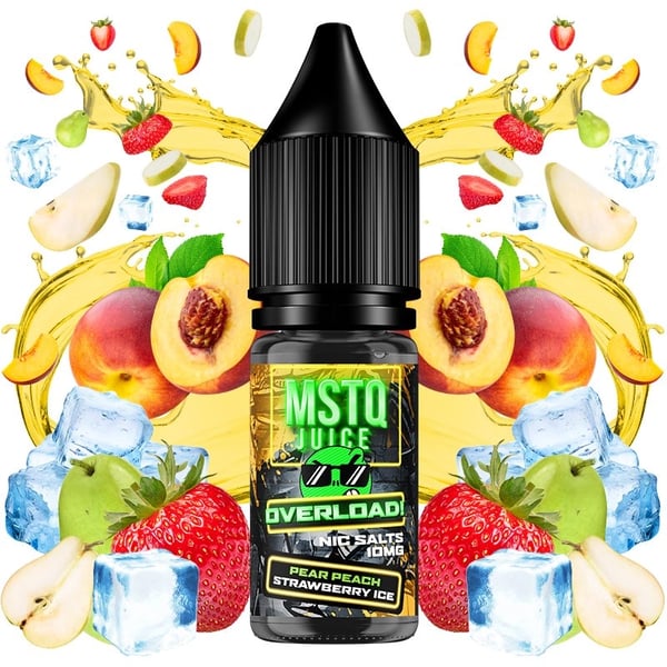 Sales Pear Peach Strawberry Ice - MSTQ Juice Overload Nic Salts 10ml