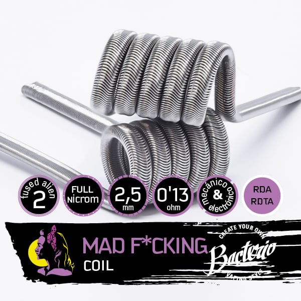 Bacterio Coils - Mad F*cking Full Ni80 (Resistencias Artesanales)