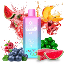 Gudbar 4 in 1 - Strawberry, Watermelon Bubblegum, Sour Raspberry, Peach Lemon
