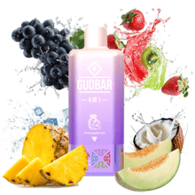 Gudbar 4 in 1 - Pineapple Ice, Guava Kiwi, Coconut Melon, Black Grape