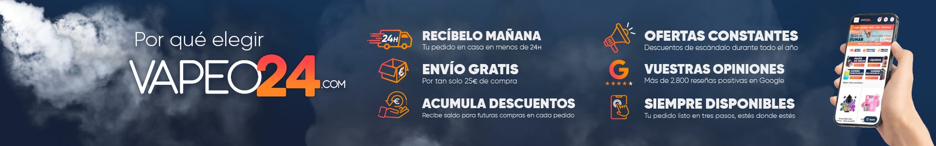 Tienda online de Vapeo 24h - Vapeo24
