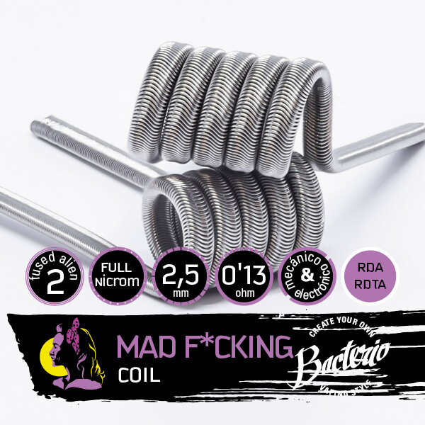 Mad F*cking Full Ni80 Bacterio coils - (Pack 3 Dragonbatt)