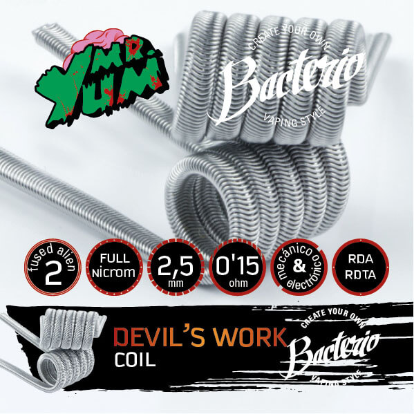 Devils Work Full Ni80 Bacterio coils - (Pack 4 Dragonbatt)