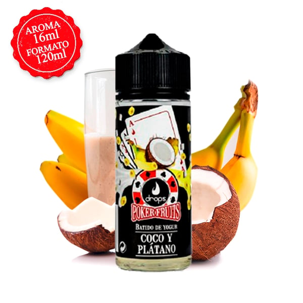 Aroma Batido de Coco y Plátano - Drops Poker Fruits (Longfill)