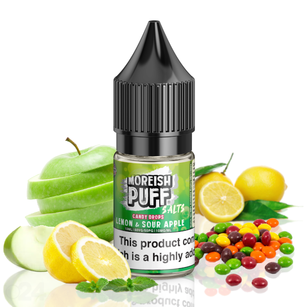 Lemon and Sour Apple Candy Drops - Moreish Puff Nic Salt