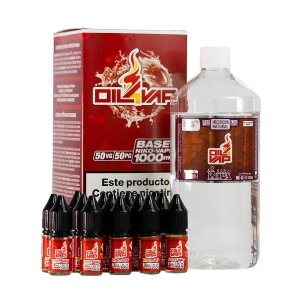 Oil4Vap Pack Base + Nicovaps (1 Litro) - (Outlet)