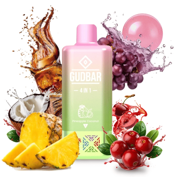 Gudbar 4 in 1 - Pineapple, Cola Lime, Cranberry, Grape Bubblegum